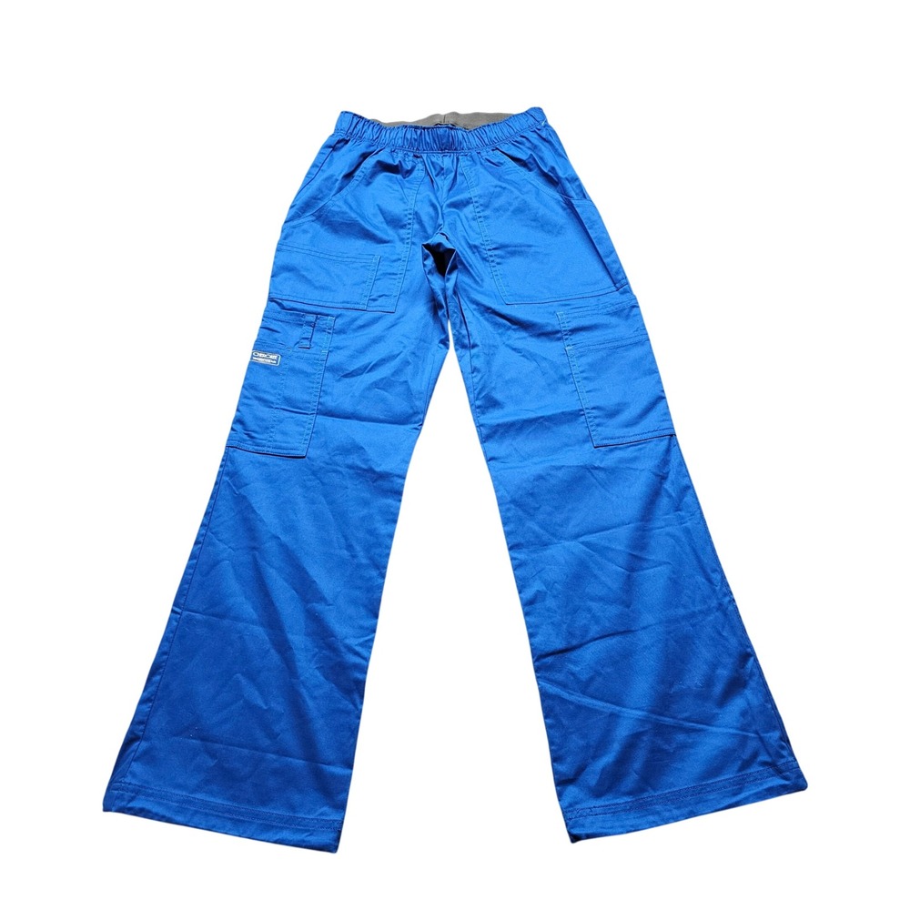 Cherokee Workwear Core Stretch Scrub Pants XXS Petite Royal Blue 4005P Cargo
